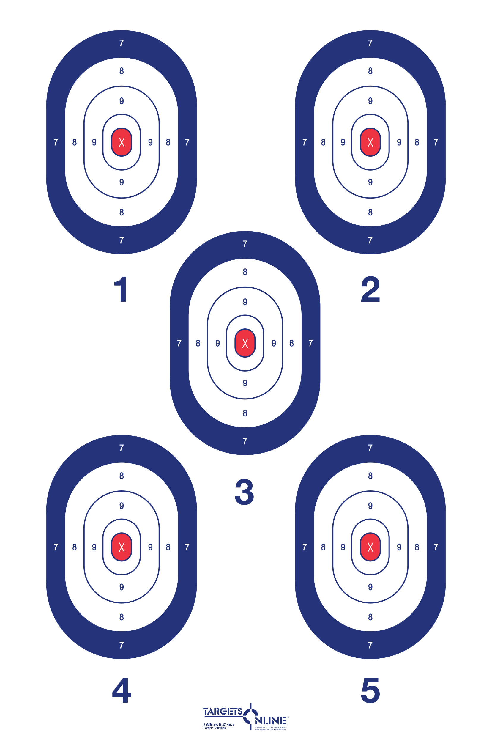 5 Bulls-Eye B-27 Rings 5 Bulls-Eye B-27 Rings